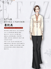原創設計中餐服務員服裝款式圖2159