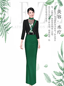 原創(chuàng)制服設(shè)計(jì)水療會(huì)所咨客服裝款式圖537