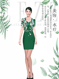 時尚女款總臺收銀接待制服設計圖465