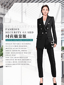 黑色女秋冬職業(yè)裝制服設(shè)計圖1832