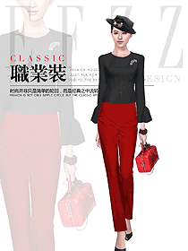 原創(chuàng)制服設(shè)計(jì)女職業(yè)裝夏裝款式圖1017