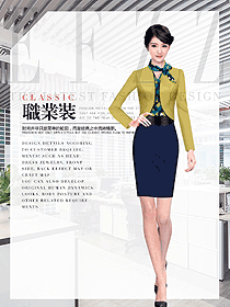 原創制服設計女職業裝夏裝款式圖1038
