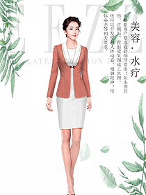 時尚女款總臺收銀接待制服設(shè)計圖479
