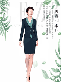 女款總臺收銀接待制服設(shè)計圖484