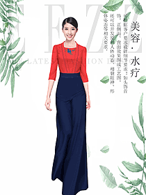 女款水療會(huì)所咨客服裝款式圖545
