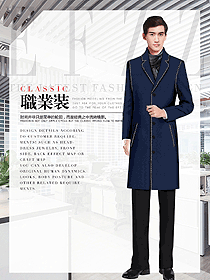 新款藏藍(lán)色男職業(yè)裝大衣服裝款式圖125