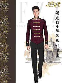 原創制服設計酒店門童服裝款式圖1287