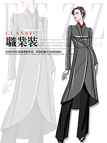 原創制服設計女職業裝大衣款式圖292