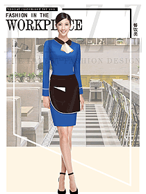 女款快餐廳服務員制服設計圖415