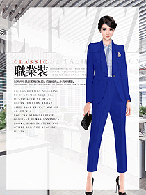 職場寶藍色OL套裝秀圖片1840