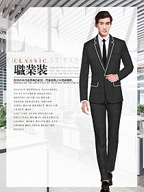 一粒扣深灰色男款西裝設(shè)計圖494