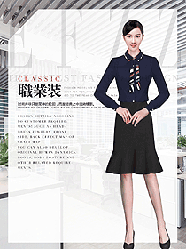 時尚女襯衣藏青色女襯衫服裝設計圖421