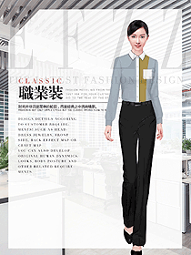 時尚淑女風女職業裝長袖襯衫設計圖423