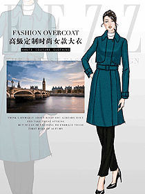 顯氣質女職業裝大衣服裝款式圖300