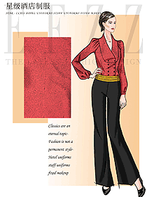 酒店大堂工作制服設計圖1285