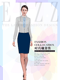 時尚女職業(yè)裝長袖襯衫設(shè)計圖429