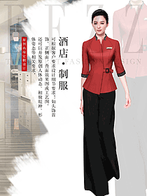 中餐服務員制服設計圖2197