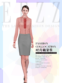 女職業裝長袖襯衫設計圖432