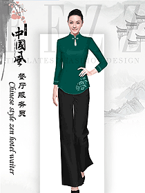 旅游景區中餐服務員服裝設計圖2199