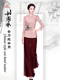 中餐服務員制服設計圖2200