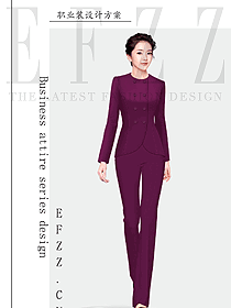 OL通勤裝女秋冬職業(yè)裝設計圖1858