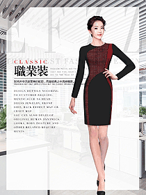 女職業(yè)裝夏裝制服設(shè)計(jì)圖1073