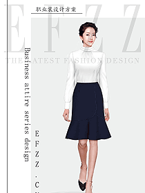 女職業裝長袖襯衫設計圖445