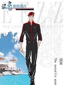 時尚長袖男款保安服制服設計圖435