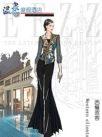 原創(chuàng)制服設計西餐咨客服裝款式圖579