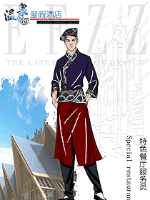 特色餐廳服務(wù)員制服設(shè)計(jì)圖376
