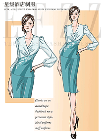 時尚酒店大堂制服設計圖1306