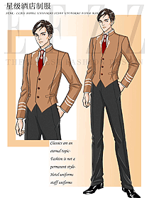 時尚酒店門童制服設計圖1300