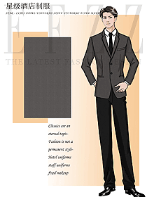 男款酒店大堂制服設(shè)計圖1307