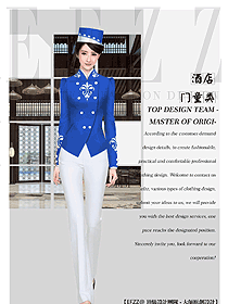 原創(chuàng)制服設(shè)計酒店門童服裝設(shè)計圖1301