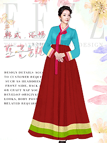 原創設計韓式汗蒸咨客服裝設計圖568