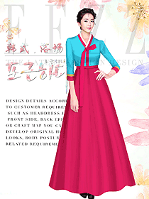 原創設計韓式汗蒸咨客服裝設計圖570