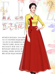 原創設計韓式汗蒸咨客服裝設計圖572