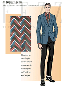 長袖男款酒店經理制服設計圖508