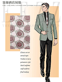 長袖男款酒店經理制服設計圖510