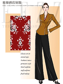 原創手繪酒店經理服裝設計圖512