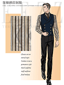 西餐服務員制服設計圖1352
