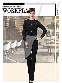 原創(chuàng)設(shè)計(jì)西餐服務(wù)員服裝款式圖1371