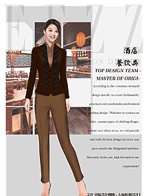 新款西餐服務員服裝款式圖1377