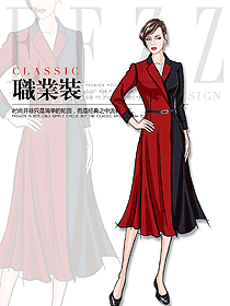 原創設計女夏裝制服設計圖1119