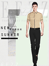 時尚男職業裝短袖襯衫款式圖076