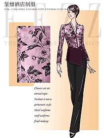 中餐服務員制服設計圖2270