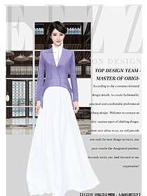 女款酒店迎賓制服設計圖1305