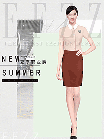 原創設計女職業裝短袖襯衫設計圖401