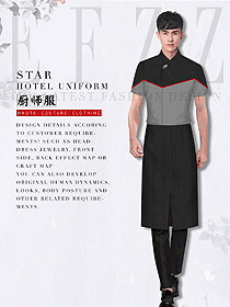 男款短袖廚師制服設計圖534