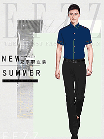 男職業(yè)裝短袖襯衫服裝款式圖077